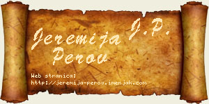 Jeremija Perov vizit kartica